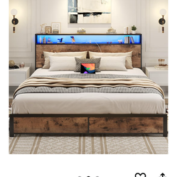 Queen bed and night stands