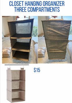 Closet Hanging Organizer Three Compartments