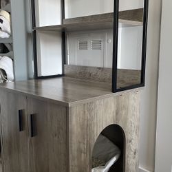 Cat Litter Cabinet With Shelves