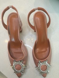 Amina Muaddi Slingback Heels
