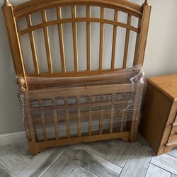 Twin Bedroom Set – Walnut Finish – $250 OBO
