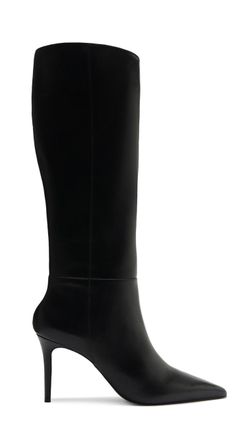Schutz Mikki Knee-High Leather Boots - Black - 6.5 - Worn Once