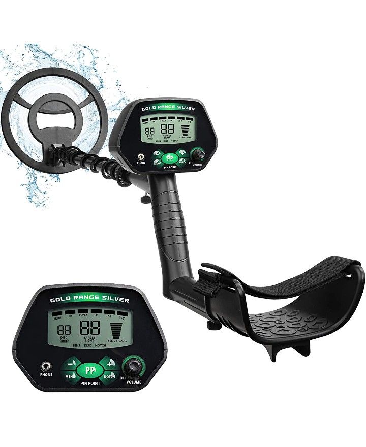 Metal Detectors for Adults Professional,IP68 Waterproof Metal Detector, with High Accuracy, Pinpoint & Disc & Notch& All Metal 5 Mode, Stem Adjustable
