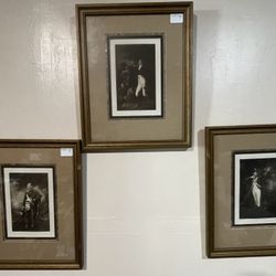 three Framed Figures Art