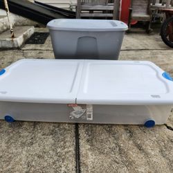Storage Bins Totes  Lot Of 2