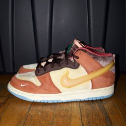 Nike Social Status Dunk Mid Chocolate Milk DJ1173-700 Velour Brown Pink Sneaker