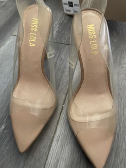 Clear Pump Heels Open Toe Nude