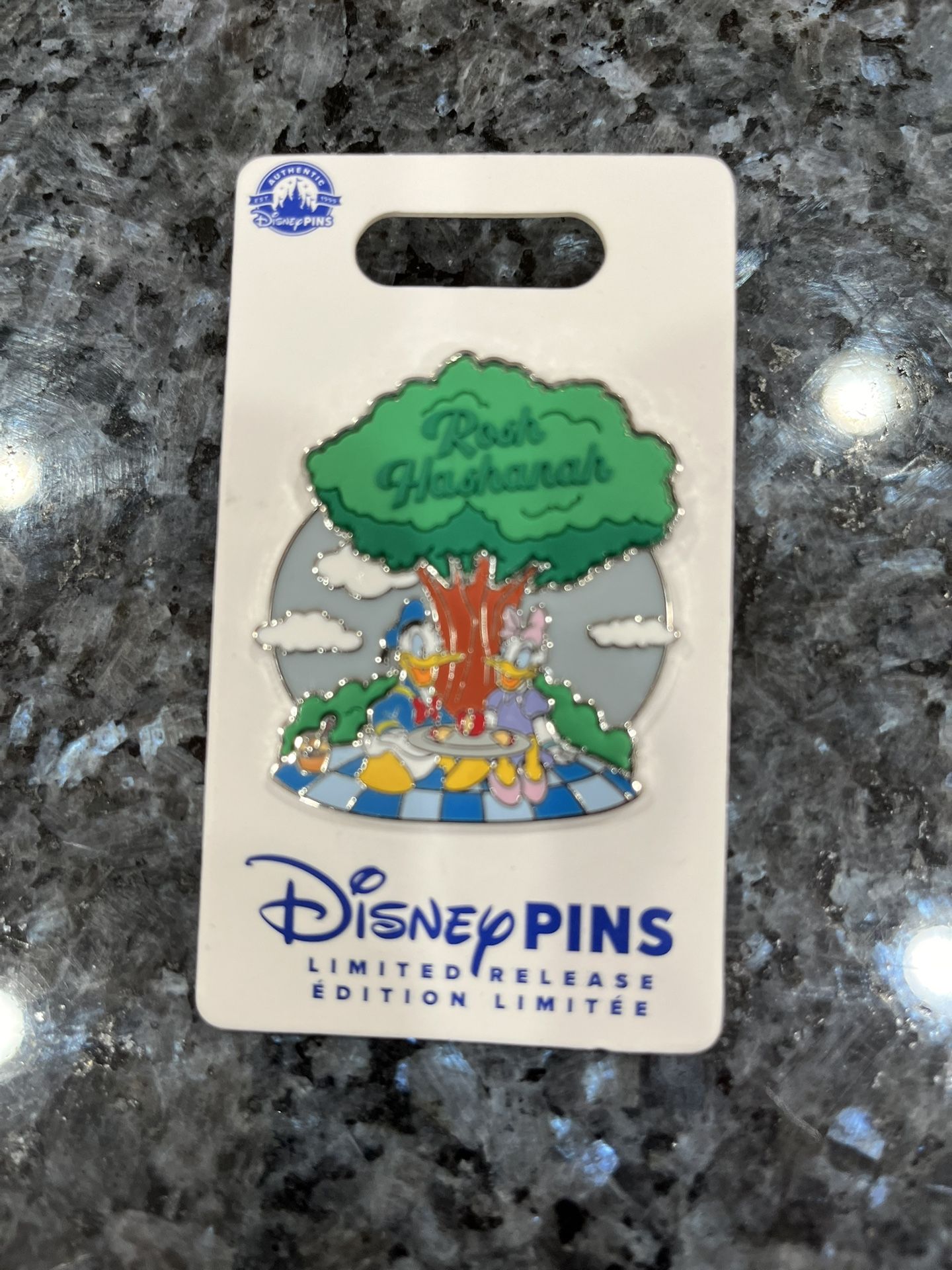 2023 Disney Parks Donald & Daisy Duck Rosh Hashanah trading pin.  Limited release.  Brand new on original card. 
