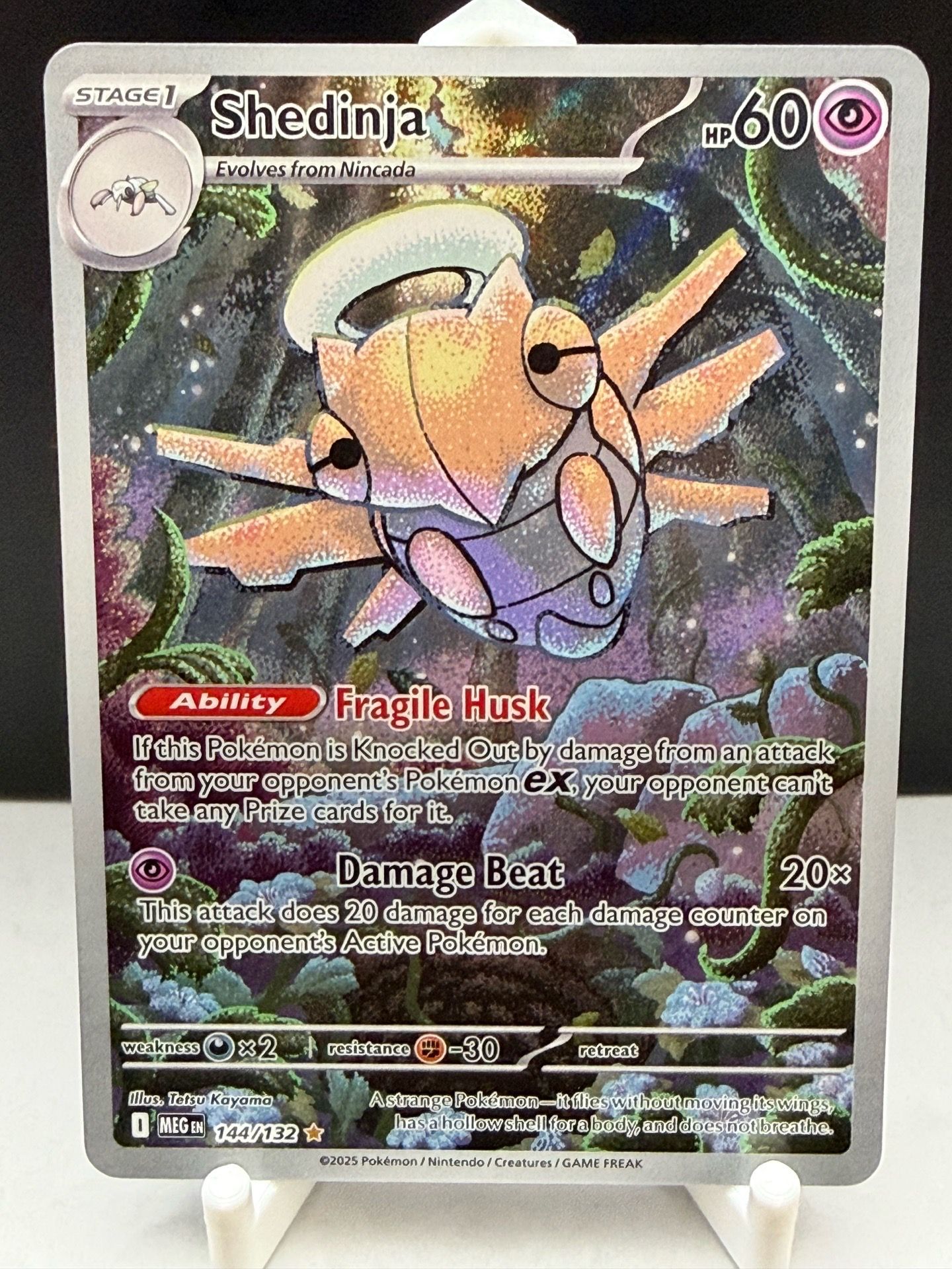 Shedinja 144/132 IR Holo Pokémon Mega Evolution Ethereal Y2K Alt Art