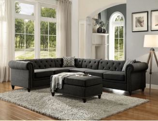 Sectional Sofa with Ottoman