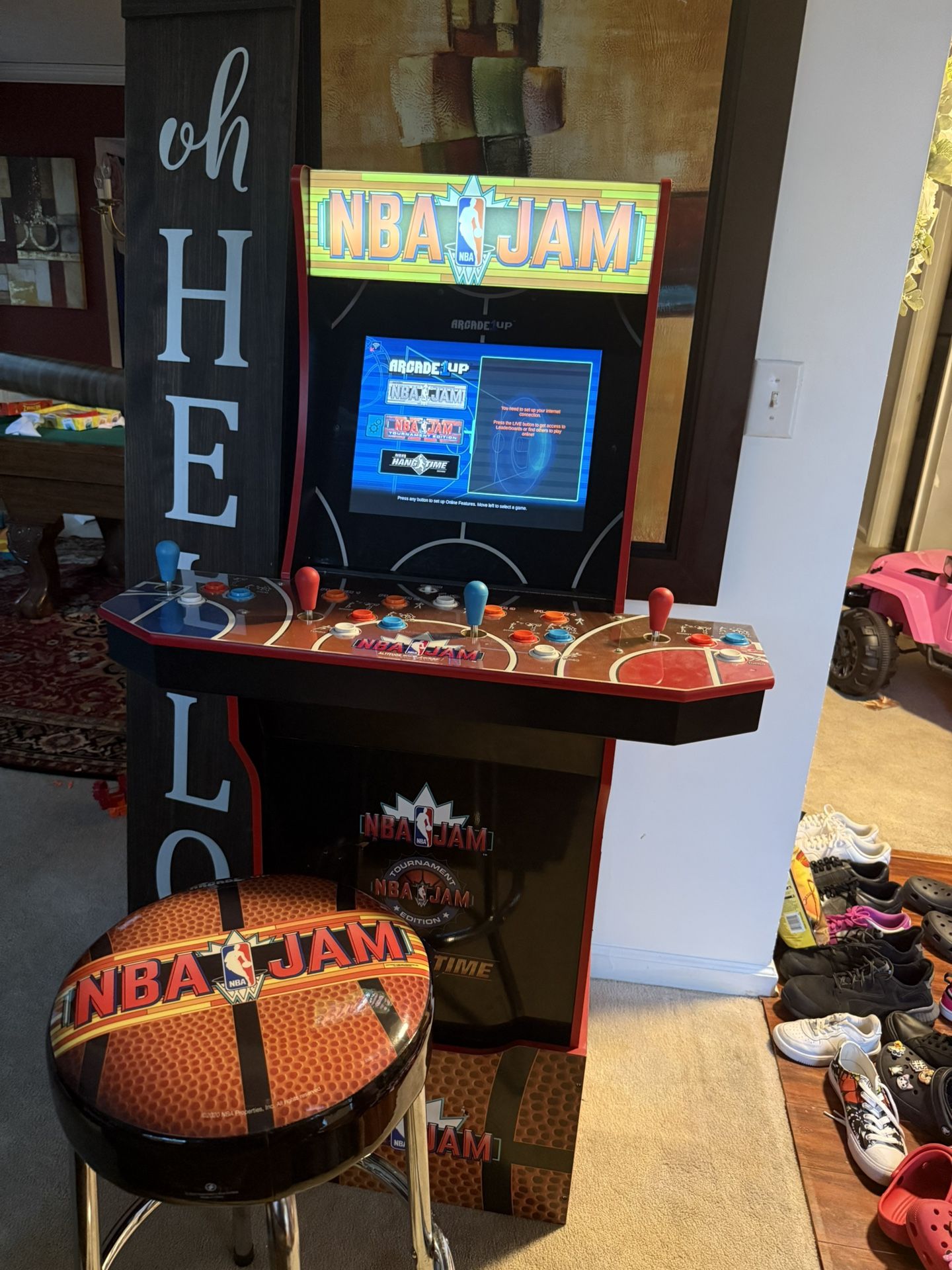 NBA Jam Arcade With Matching Chair