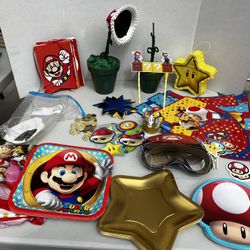 Mario Birthday Party, Decorations
