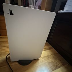 PS5 with controllers 