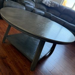 Caitbrook 40in Grey Round Coffee Table