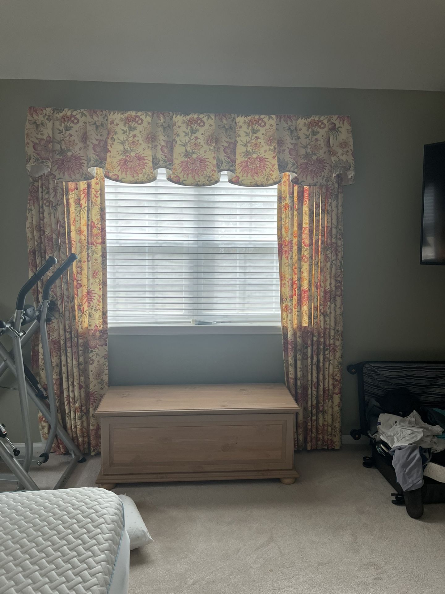 Custom Curtains And Custom King Bed skirt