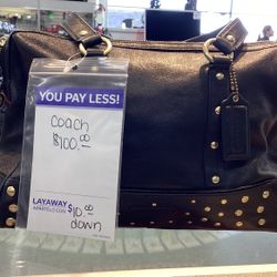 Coach Black Studded