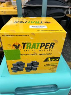 TRATPER Rat and Chipmunk Traps. Prevents Accidental Triggering with Dual Tunneled Design. Covered Sn