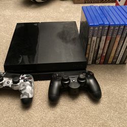 PS4 with 11 Games and 3 Controllers
