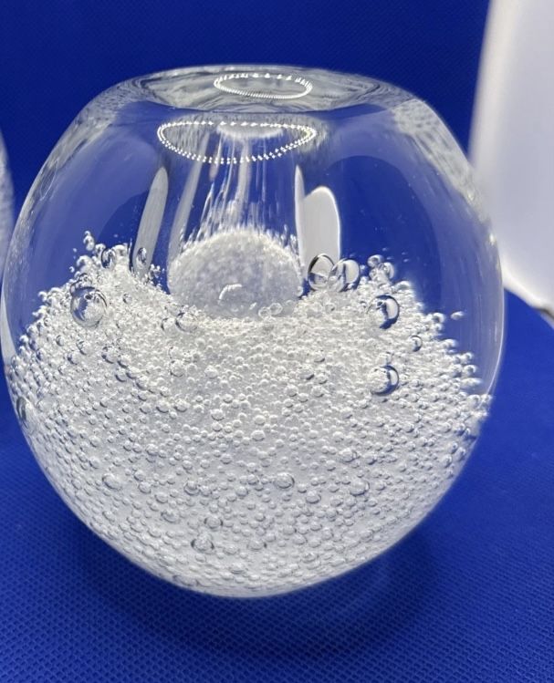 MURANO Italy Bubble Storm Studio Art Glass Candleholder