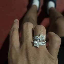 2 Star Moissanite Ring