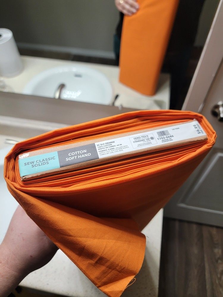 Orange Fabric, 10 Yards