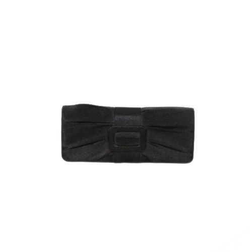 Vintage 1990s Black Sateen Clutch Evening Bag Clueless Style