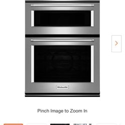 NEW NEVER USED KITCHEN AID 30” ELECTRIC OVEN MICROWAVE COMBO WITH A 5 YEAR EXTENDED WARRANTY FULLY TRANSFERABLE 2/15/23