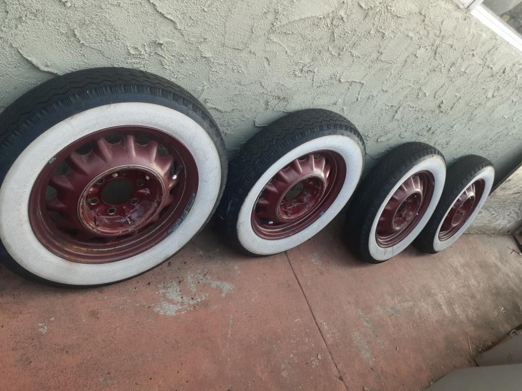 Old school classic rims 17 inch 6 lug artillery shell rims chevy ford