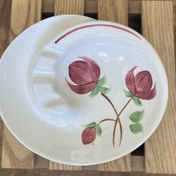 E Radford Pottery England Hand Painted Floral Ashtray Vintage