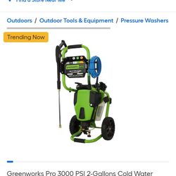  Greenworks Pressure Washer 3,000 PSI.  New