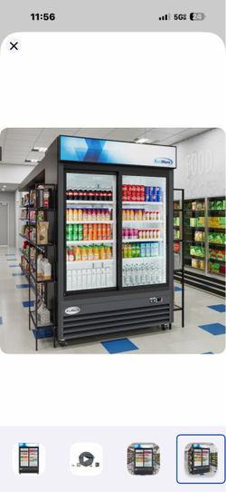 KoolMore Double Sliding Glass Door Merchandiser Refrigerator