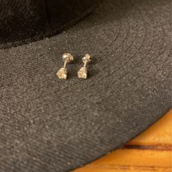 Two Diamond Earrings , $350