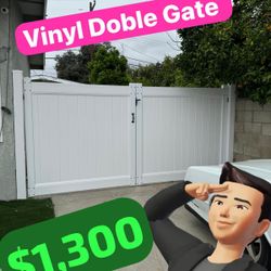 Vinyl Fence Doble Gate 