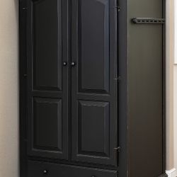 Armoire  Cabinet w/ LED Lights, Outlet Opening