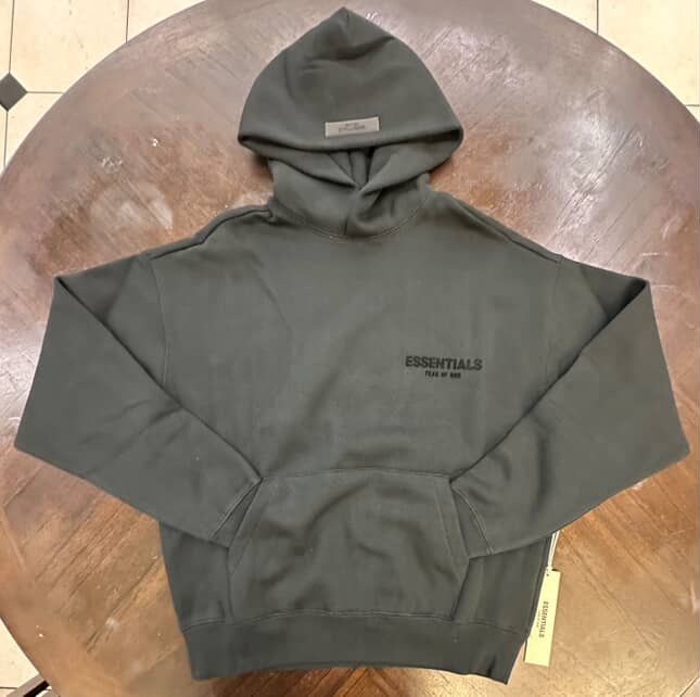 Black Essential Fear Of God Hoodie