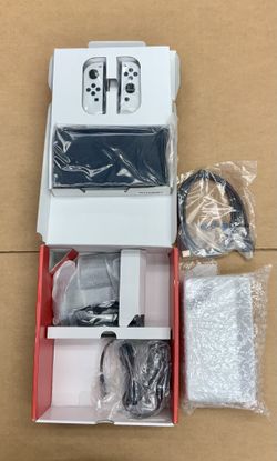 Brand New Nintendo Switch OLED Screen Handheld Gaming Console System White Joysticks Control 64GG Memory Storage Dock Wifi Bluetooth Puzzle Adventure