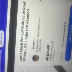 Lew’s Mock Pro Left-Handed Bait Caster Real