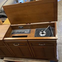 Vintage Record Player Cabinet Philco W Speakers