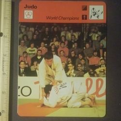 1979 Sportscaster Judo World Champions Japanese Supremacy Shozo Fujii Sports Photo Large Over-sized Card HTF Collectible Vintage Italy
