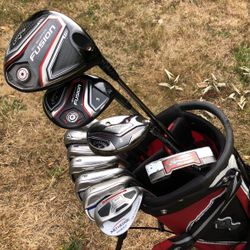 Callaway And Taylormade Golf Set With Carry Stand Bag 