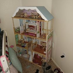 Wooden Dollhouse Over 4ft Tall