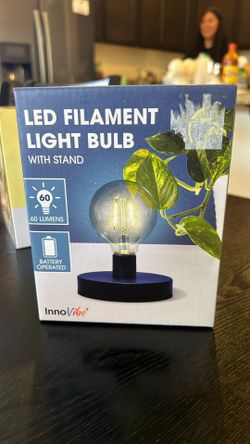 Led Filament Light Bulb With Stand