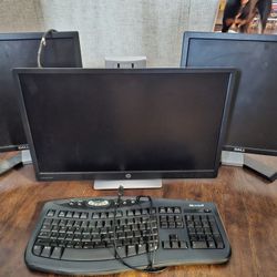 Monitors + Keyboard