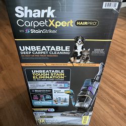 Shark CarpetXpert Hair Pro with StainStriker Upright Carpet & Area Rug Cleaner, Upholstery, Pet Friendly, Carpet Shampooer, 3 Tools, EX300 Gray