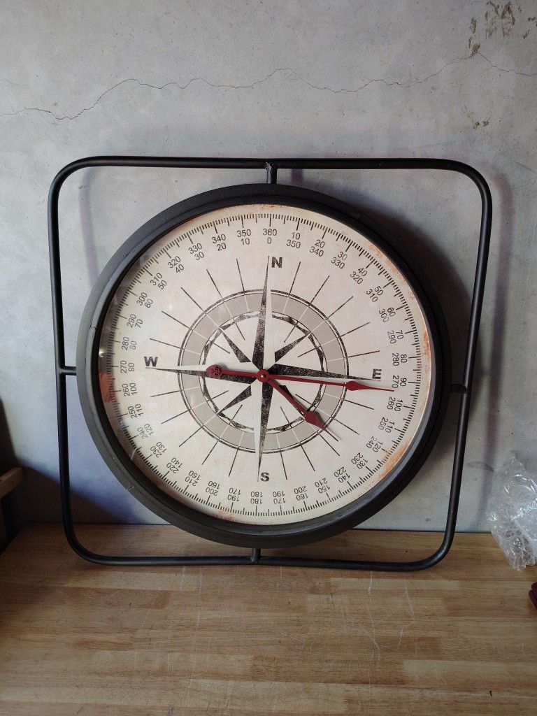 Extra Large 24-in Nautical Ships Wall Clock Working