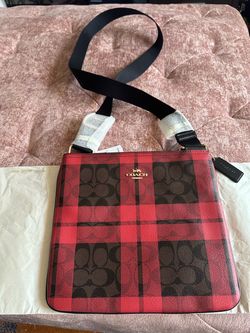 Coach Signature Plaid Crossbody Bag