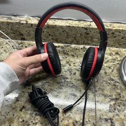 Black and Red Gaming Headphones