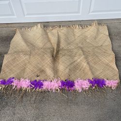 Fala Mat Fine Woven Samoan/ Fijian/ Hawaiian Vintage Pink Purple 