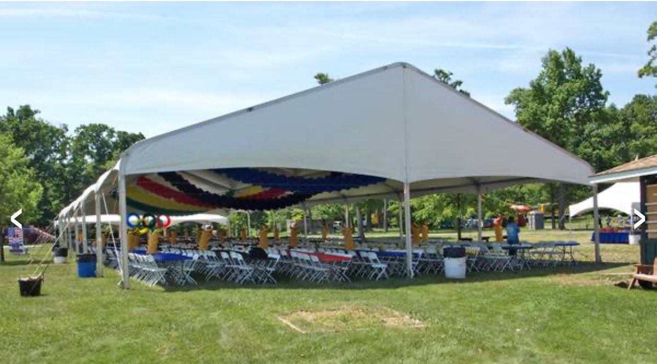 40x160 White Track Tent