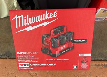 Milwaukee M18 PACKOUT 18V Lithium-Ion 6-Port Rapid Charger (Tool Only!) READ DESCRIPTION